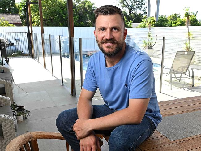 27/02/2023 :  John Paul Smith is living with his in-laws while saving for his first home, at Tingalpa, Brisbane. pic Lyndon Mechielsen/Courier Mail