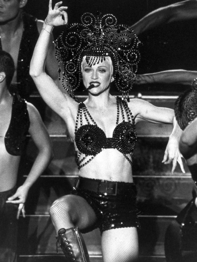Madonna on stage in Brisbane 1993.
