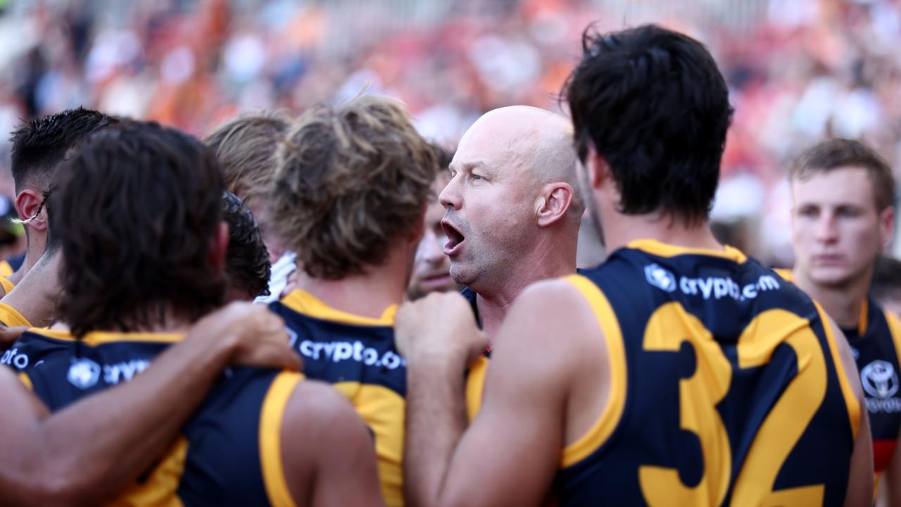 Matthew Nicks was not happy with the second half. Picture: Matt King/AFL Photos/Getty Images