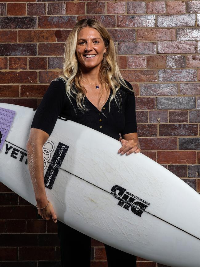 Olivia received words of support from surfing legend, Steph Gilmore. Picture: Zak Simmonds