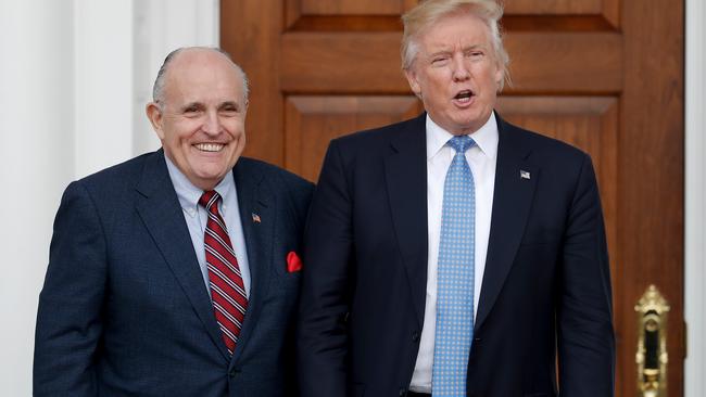 Former New York Mayor Rudy Giuliani has joined the legal team defending Donald Trump in Special Counsel Robert Muller’s Russia investigation. Picture: Carolyn Kaster/AP