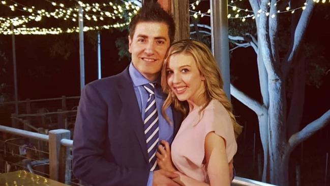 Ross Makris with his fiance Felicity Ward. Picture: Facebook