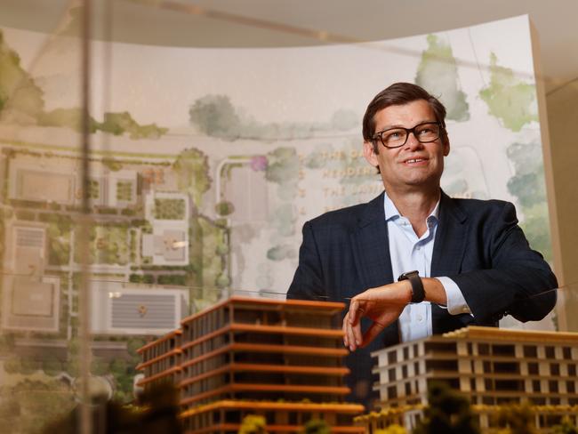 SYDNEY, AUSTRALIA - NewsWire Photos JULY 19, 2023: Campbell Hanan, Group Chief Executive Officer & Managing Director of Mirvac, at Willoughby development NINE on Wednesday. Picture: NCA NewsWire / Nikki Short