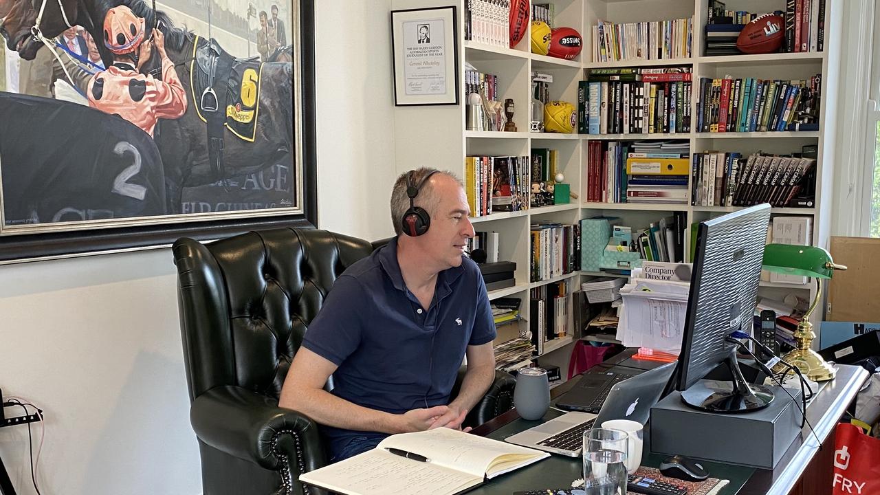 Gerard Whateley has been working from home. Picture: Supplied