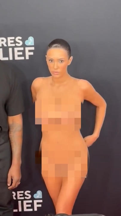 Bianca Censori goes nude on GRAMMY Awards red carpet