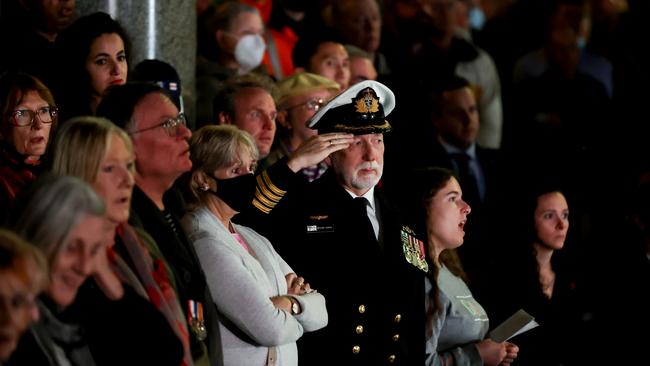 Thousands attended the Sydney Anzac dawn service on Monday. Picture: Brendon Thorne/Getty Images