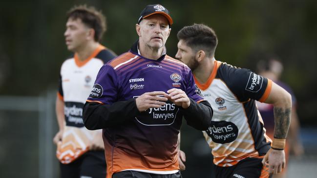 Back-to-back wins will be a big boost for Wests Tigers and coach Michael Maguire. Picture: Mark Evans/Getty Images