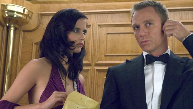 Eva Green and Daniel Craig in Casino Royale. Picture: AFP