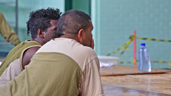 Folding area inside the Laundry Industries Facility inside the Townsville Correctional Centre. Picture: Zak Simmonds