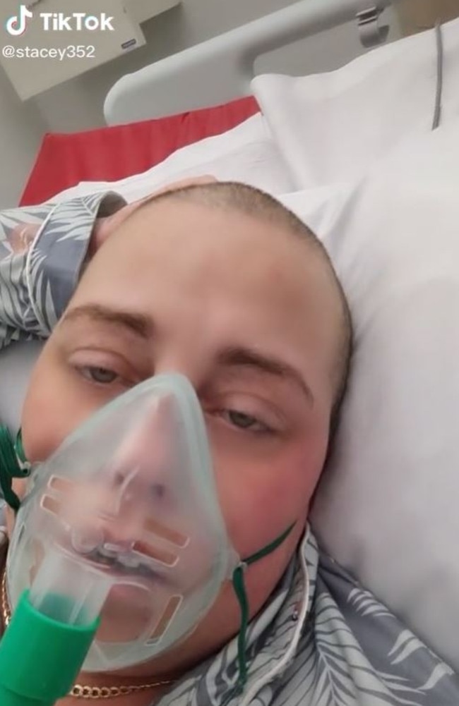 Stacey generated more than 5 million ‘likes’ on her raw posts that included updates on her health, advice and answering questions viewers had about her cancer. Picture: TikTok/stacey352