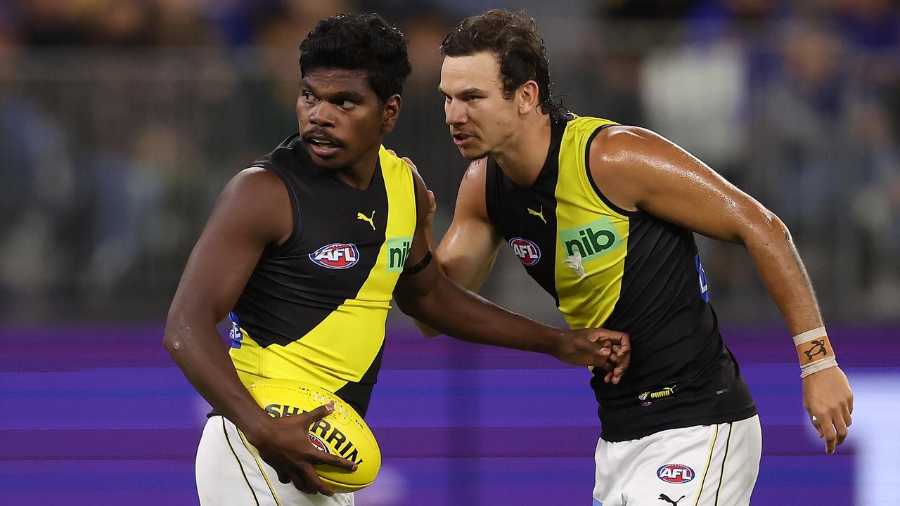 Maurice (left) and Daniel Rioli will both play for Richmond on Saturday night. Picture: Getty Images