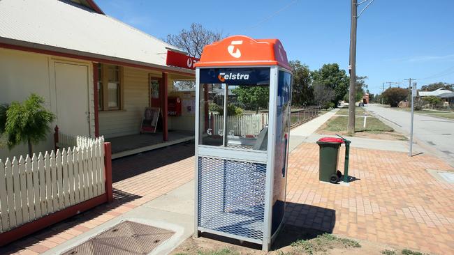 The phone at Leitchville where the last call to Krystal Fraser was made on the night of her who disappearance.