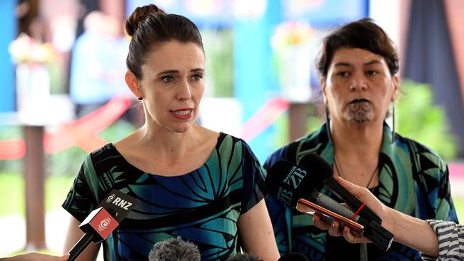 New Zealand Prime Minister Jacinda Ardern, left, and Foreign Minister Nanaia Mahuta at the Pacific Islands Forum in Suva last week. Picture: AFP