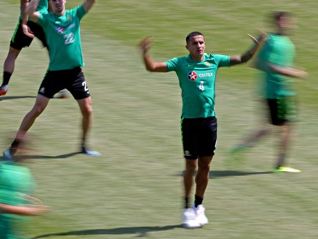 Debate around Tim Cahill playing against Peru is rife Picture: Toby Zerna