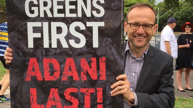 Greens member for Melbourne Adam Bandt says an argument for Australia exporting coal because it’s cleaner is ‘the drug dealer’s defence’. Picture: Facebook