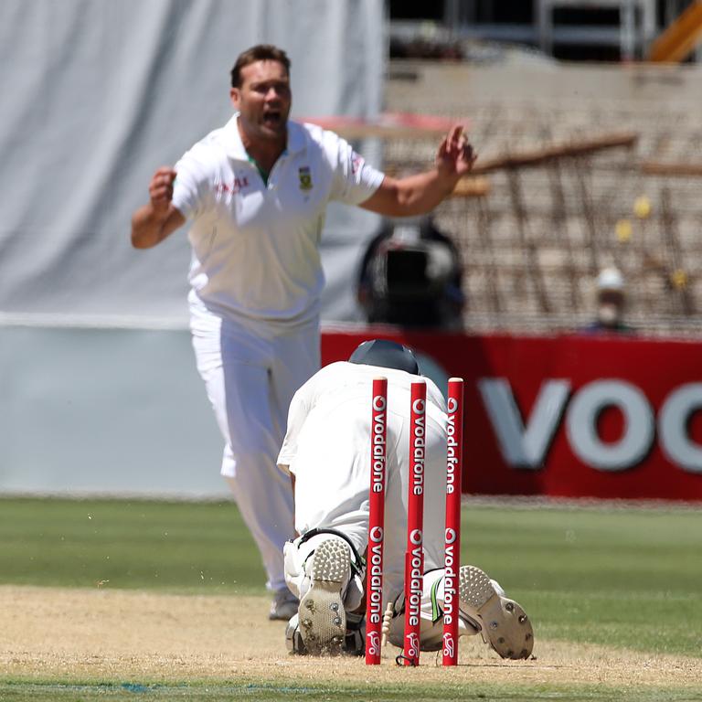 Ponting’s dismissal to Kallis signalled the beginning of the end. Picture: Sarah Reed