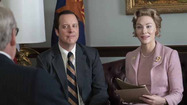 James Madge as John Ashbrook and Cate Blanchett As Phyllis Schlafly in Mrs America. Picture: Supplied