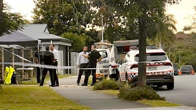 A crime scene at Elanora on Tuesday.