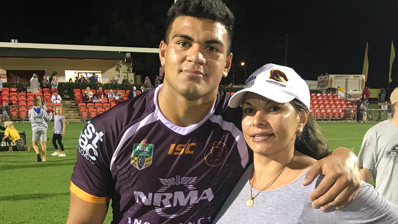 David Fifita with mum, Gwen.