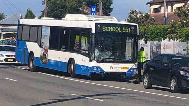 A school bus was involved in the fatal crash. Picture: Amy Ziniak