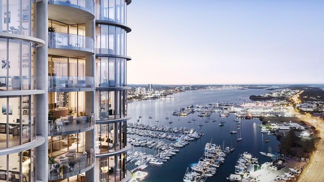 View from the Monaco building planned for Main Beach on the Gold Coast.