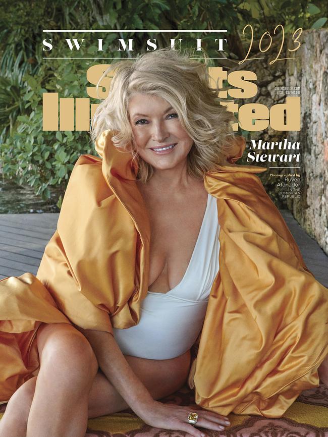 Martha Stewart on the cover of the new Sports Illustrated Swimsuit issue. Picture: RUVÉN AFANADOR/SPORTS ILLUSTRATED