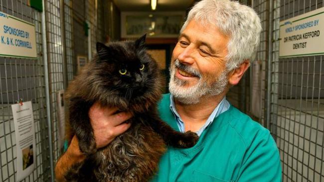 CARERS WANTED: RSPCA Tasmania chief executive Andrew Byrne with a charge. 