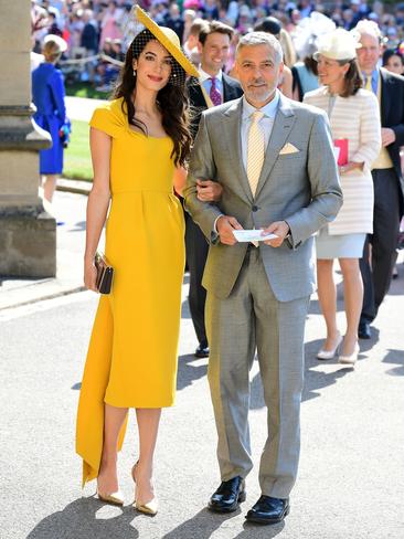 The power couple posed outside the chapel. Picture: AFP