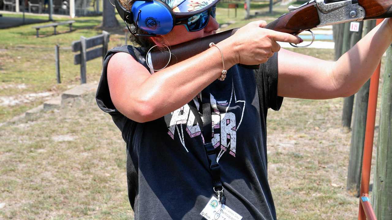 Kirsten Small at the Sport Shooters come and try Ladies Day. Picture: Brian Cassidy