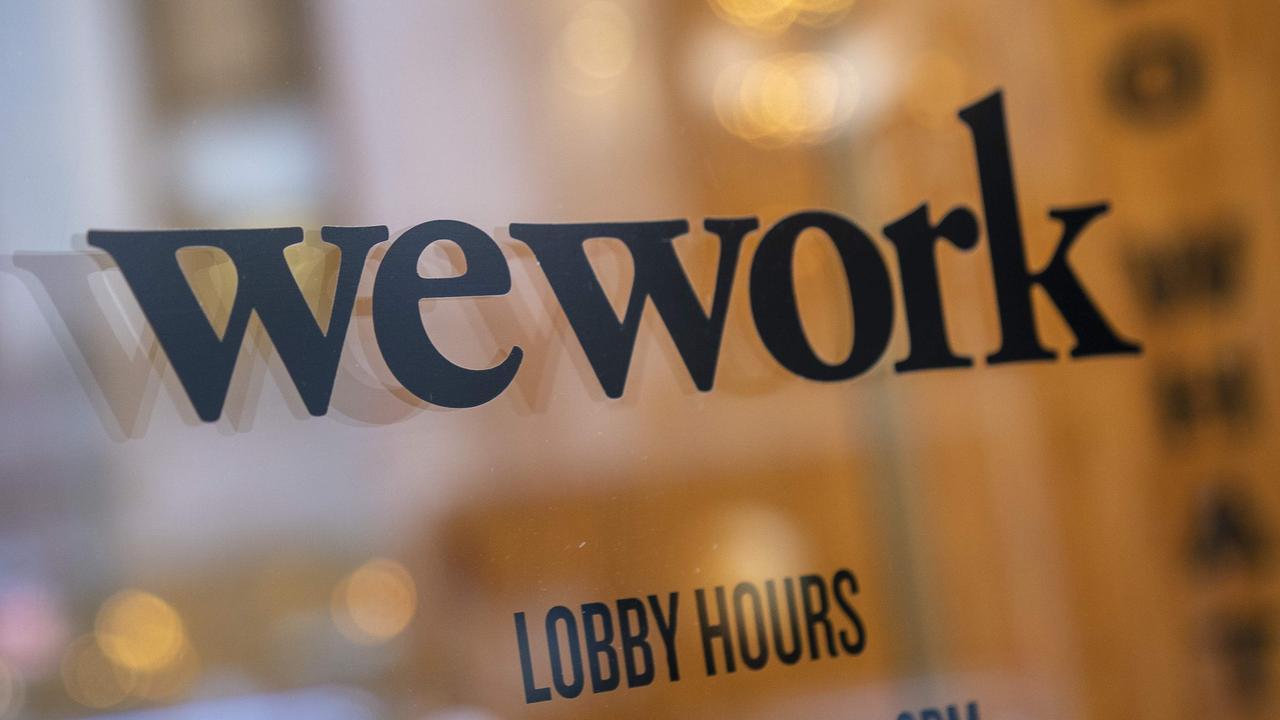 From a peak valuation of AU$64.3 billion, WeWork’s fall was swift. Picture: Drew Angerer/Getty Images/AFP.