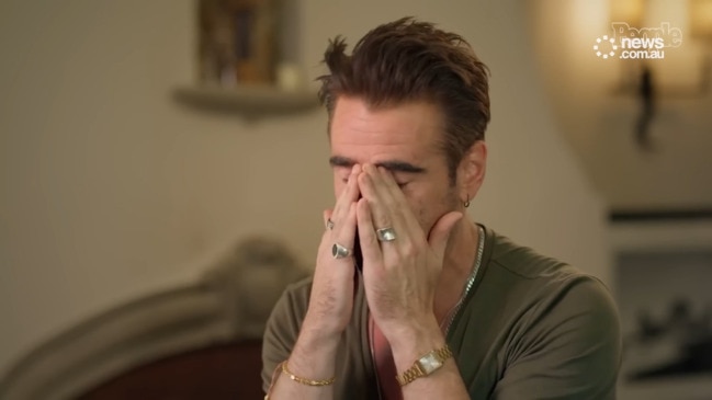 Colin Farrell fights back tears as he talks about his son's first steps