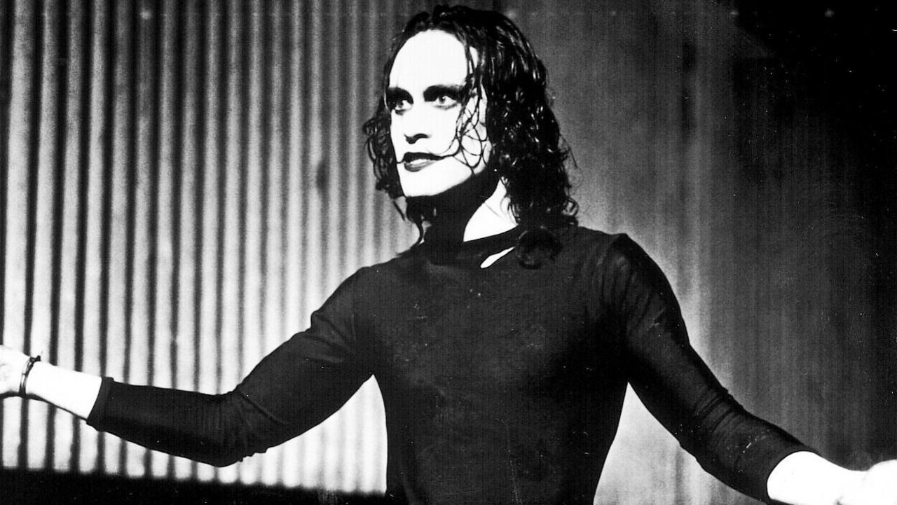 Brandon Lee in a scene from The Crow.