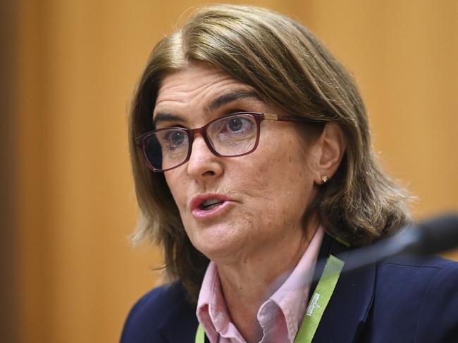 CANBERRA, AUSTRALIA, NewsWire Photos. OCTOBER 26, 2023: Governor of the Reserve Bank of Australia Michele Bullock appears before Senate estimates at Parliament House in Canberra. Picture: NCA NewsWire / Martin Ollman