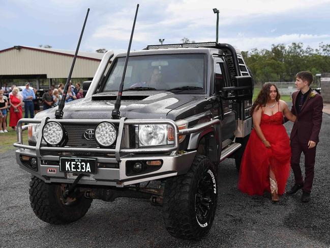 Burnett State High school formal car photos. Picture: Patrick Woods.