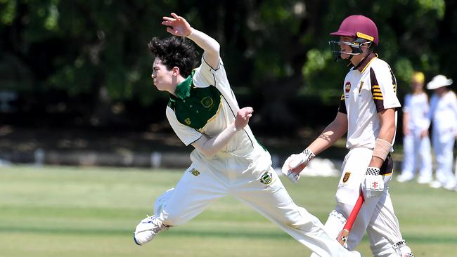 St Patrick's College bowler Matthew Pereira. Picture, John Gass