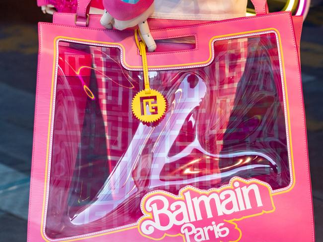 A bag from Balmain x Barbie capsule collection.