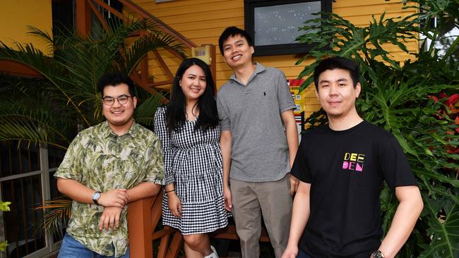 Buderim restaurant Erawan is doing a major revamp of the decade old venue and will under a new name Dee Den. Pictured, owner Jeremy Khooh (left) and his colleagues, Noony Chotchuang, Mike Meesuwan and Nontouch Santhadthan. Picture: Patrick Woods.