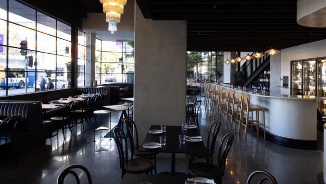 The downstairs dining room at Petite, Fortitude Valley. Picture: David Kelly