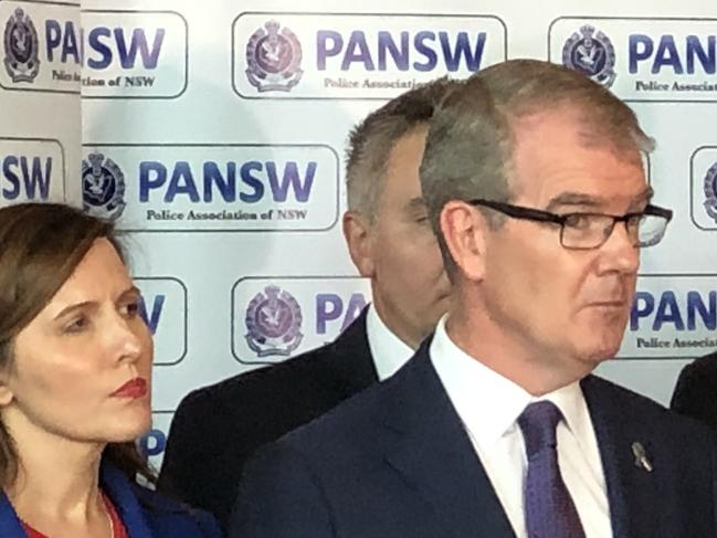Bankstown MP Tania Mihailuk and then Opposition Leader Michael Daley during the March election campaign. Picture: Lawrence Machado