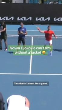 Novak Djokovic roasted for not being able to "throw a ball"