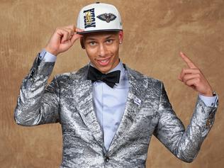 BROOKLYN, NY - JUNE 23: Dyson Daniels poses for a portrait after being drafted by the New Orleans Pelicans during the 2022 NBA Draft on June 23, 2022 at Barclays Center in Brooklyn, New York. NOTE TO USER: User expressly acknowledges and agrees that, by downloading and or using this photograph, User is consenting to the terms and conditions of the Getty Images License Agreement. Mandatory Copyright Notice: Copyright 2022 NBAE (Photo by Steve Freeman/NBAE via Getty Images)