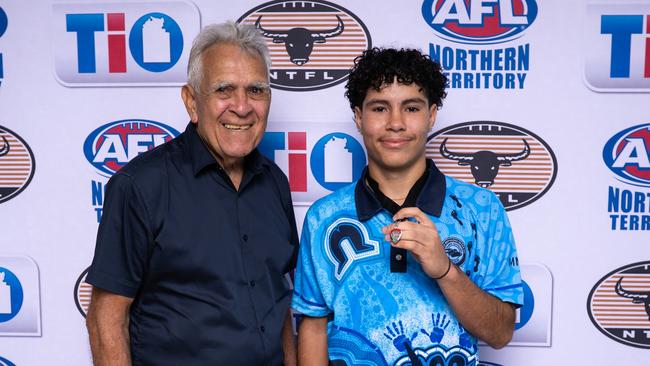 Shane Warford of the Darwin Buffaloes was named the under-18s mens best and fairest winner of the 2024-25 NTFL season. Picture: Celina Whan / AFLNT Media