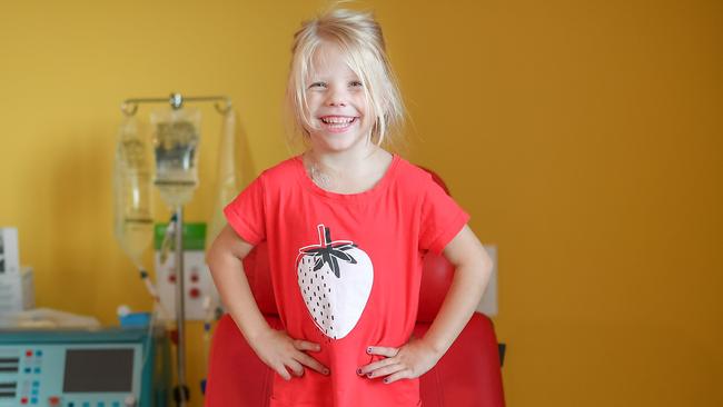 Charlotte Matthew, 4, has had her kidney recreated by Melbourne researchers. Pictures; Jason Edwards