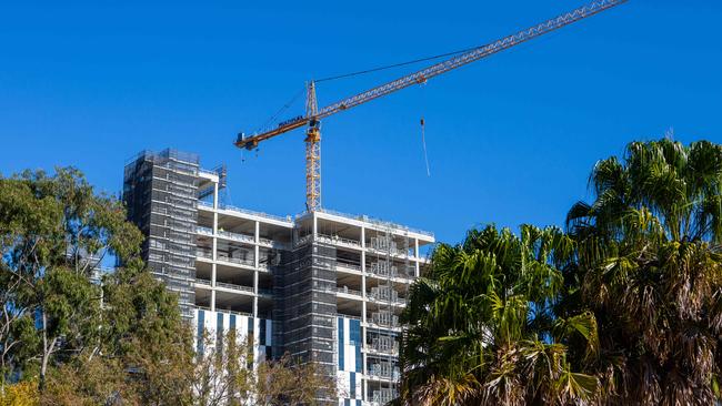 Westmead Hospital while the refurbishment was under way in 2019. Picture: Jordan Shields