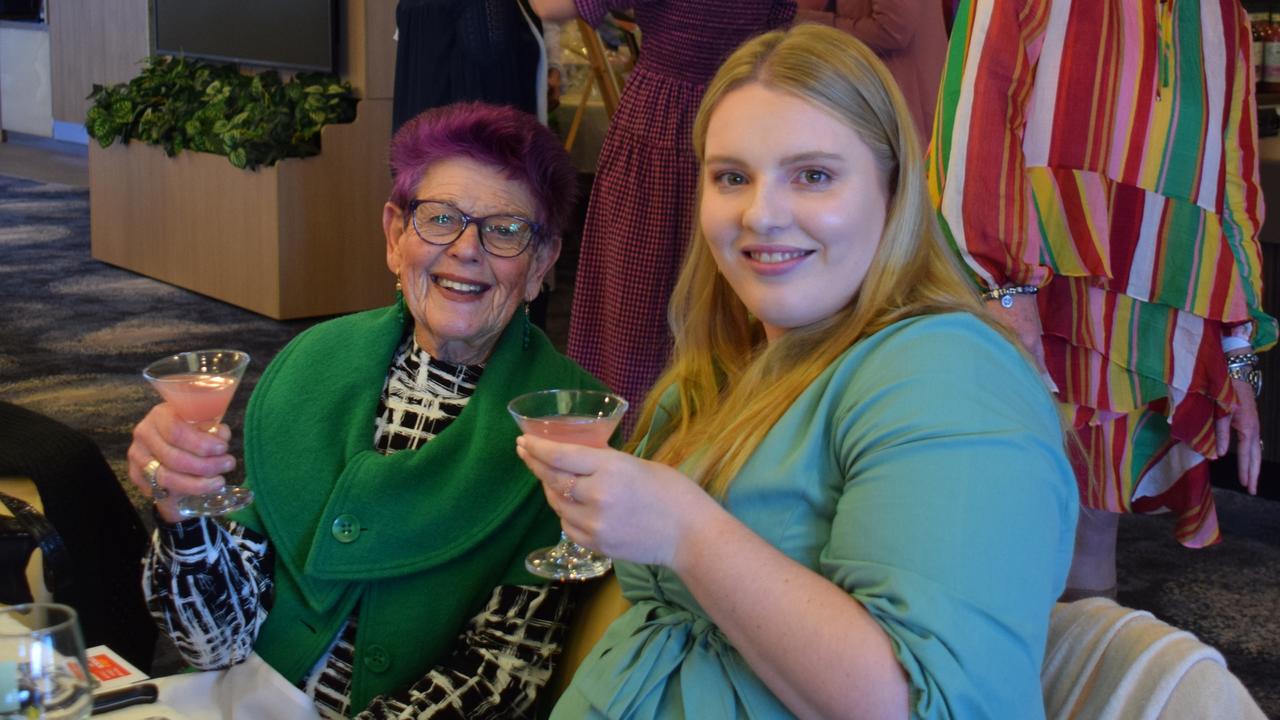 Norma Schloss and Taryn Price at the Dalby Diehards Ladies Long Lunch 2022. Picture: Emily Devon.