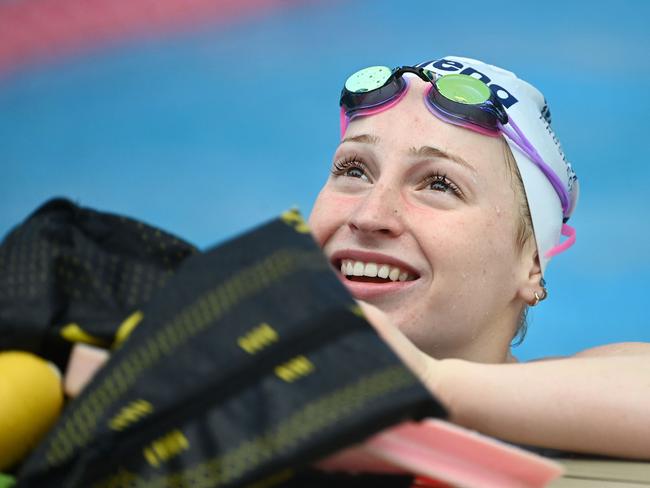 Mollie OCallaghan, Youngest Australian 2021 Olympian, 2021 Australian Dolphins Swimming Team Tokyo2020 Training Camp, Tobruk Pool Cairns, July 7 2021. Photo by Delly Carr. Pic credit is mandatory for complimentary editorial usage. I thank you in advance.