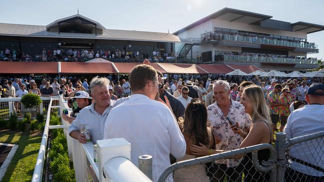 Thousands gathered to watch the big race at the 2023 Darwin Cup. Picture: Pema Tamang Pakhrin