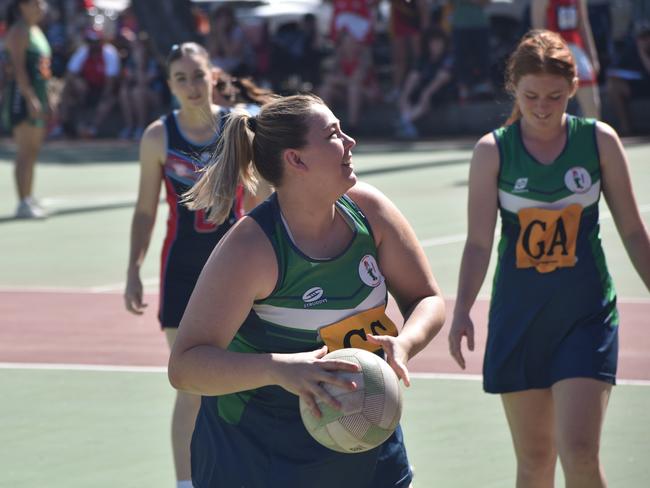 Brothers Royals player Rebecca Hall at Rockhampton Netball's annual Sullivan's Carnival at the weekend. Photo: Pam McKay