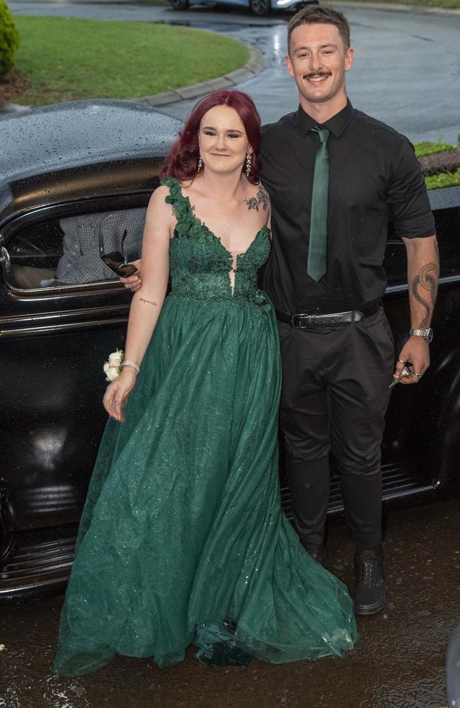 Isabelle Goddard partnered by Connor Hussey. Highfields State Secondary College Year 12 Formal. Wednesday 13th November, 2024. Picture: Nev Madsen.