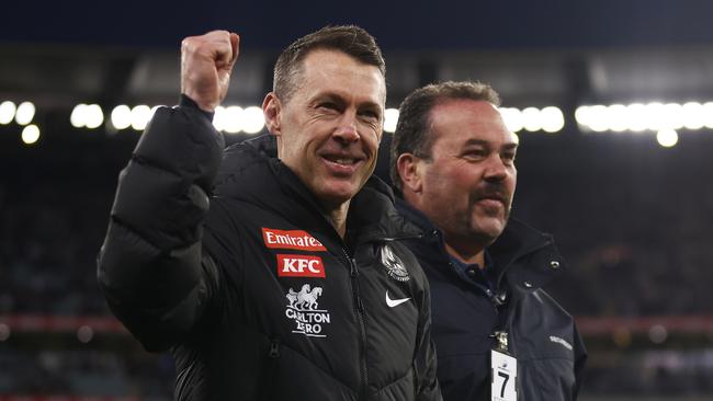 Coach Craig McRae has turned Collingwood around in 2022. Picture: Daniel Pockett/Getty Images)